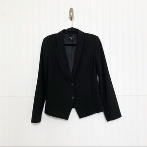 Eileen Fisher Small Solid Black Wool Blend Blazer